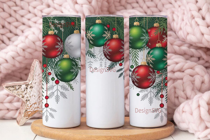 Christmas Ornament Sparkle 20oz Tumbler Sublimation DesignSVG 