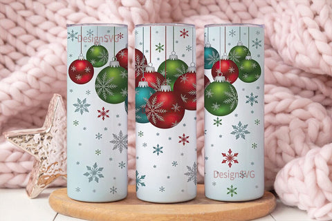 Christmas Ornament Sparkle 20oz Tumbler Sublimation DesignSVG 