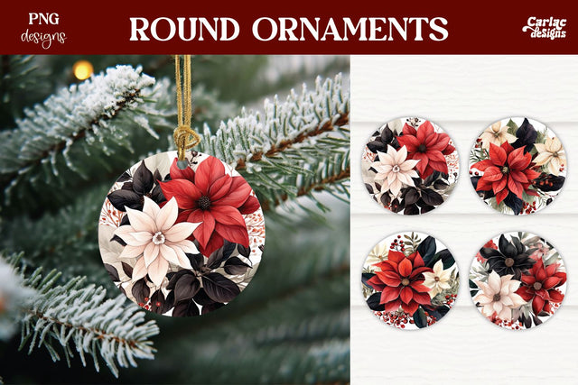 Christmas Ornament Sublimation | Christmas Round Ornament Sublimation Carla C Designs 
