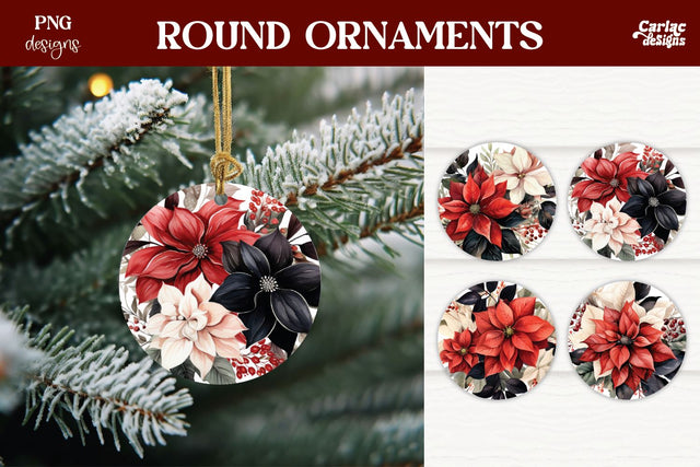Christmas Ornament Sublimation | Christmas Round Ornament Sublimation Carla C Designs 