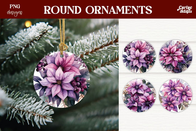 Christmas Ornament Sublimation | Christmas Round Ornament Sublimation Carla C Designs 