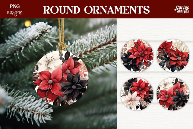 Christmas Ornament Sublimation | Christmas Round Ornament Sublimation Carla C Designs 