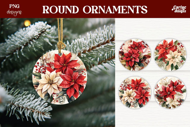 Christmas Ornament Sublimation | Christmas Round Ornament Sublimation Carla C Designs 