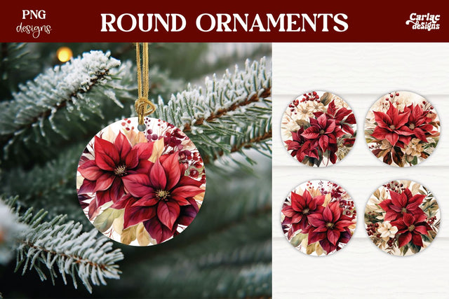 Christmas Ornament Sublimation | Christmas Round Ornament Sublimation Carla C Designs 