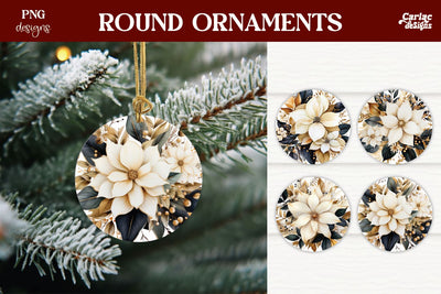 Christmas Ornament Sublimation | Christmas Round Ornament Sublimation Carla C Designs 
