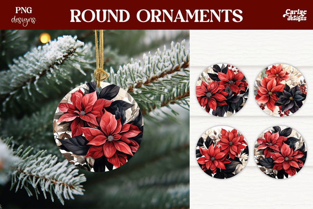 Christmas Ornament Sublimation | Christmas Round Ornament Sublimation Carla C Designs 