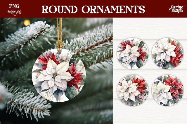 Christmas Ornament Sublimation | Christmas Round Ornament Sublimation Carla C Designs 