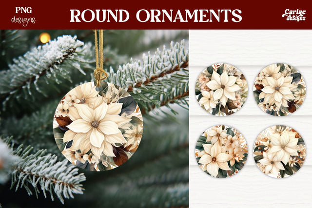 Christmas Ornament Sublimation | Christmas Round Ornament Sublimation Carla C Designs 
