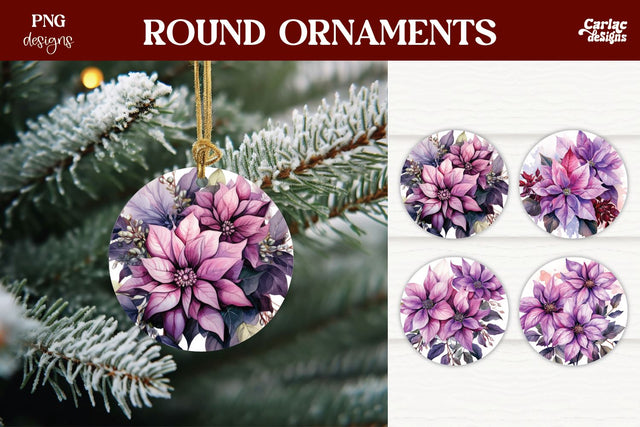 Christmas Ornament Sublimation | Christmas Round Ornament Sublimation Carla C Designs 