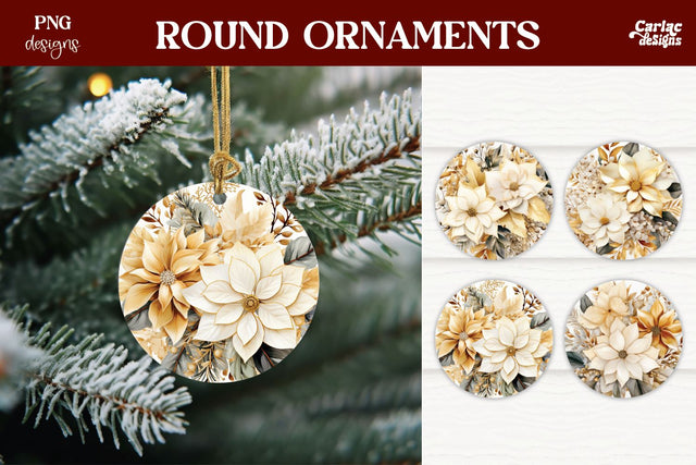 Christmas Ornament Sublimation | Christmas Round Ornament Sublimation Carla C Designs 