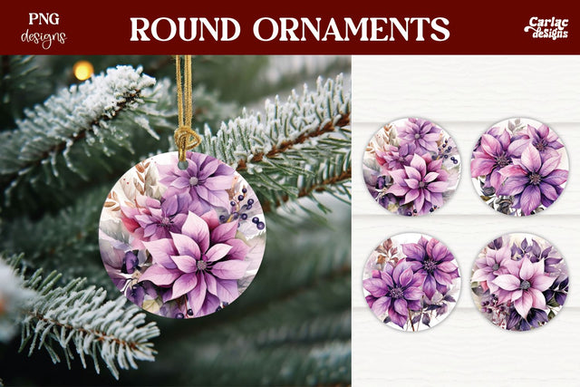 Christmas Ornament Sublimation | Christmas Round Ornament Sublimation Carla C Designs 
