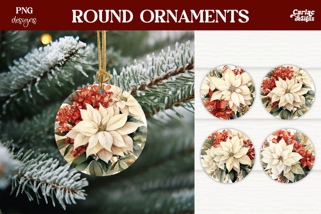 Christmas Ornament Sublimation | Christmas Round Ornament Sublimation Carla C Designs 