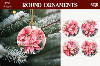 Christmas Ornament Sublimation | Christmas Round Ornament Sublimation Carla C Designs 