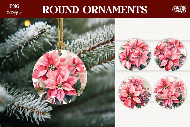 Christmas Ornament Sublimation | Christmas Round Ornament Sublimation Carla C Designs 