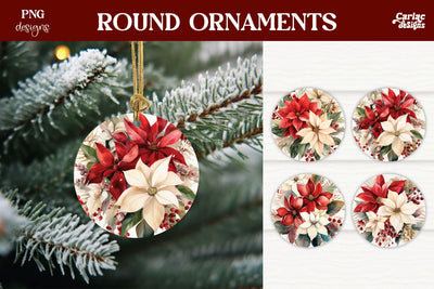 Christmas Ornament Sublimation | Christmas Round Ornament Sublimation Carla C Designs 