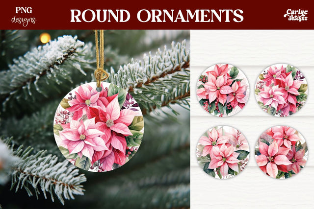 Christmas Ornament Sublimation | Christmas Round Ornament Sublimation Carla C Designs 