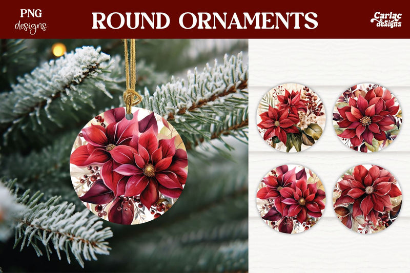 Christmas Ornament Sublimation | Christmas Round Ornament Sublimation Carla C Designs 