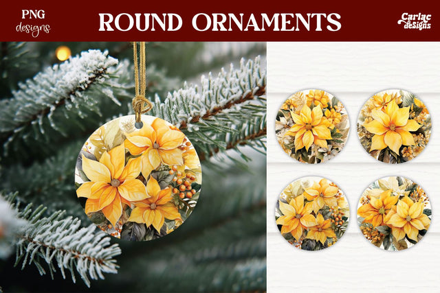 Christmas Ornament Sublimation | Christmas Round Ornament Sublimation Carla C Designs 