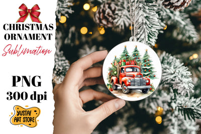 Christmas ornament sublimation. Christmas truck sublimation Sublimation Yustaf Art Store 