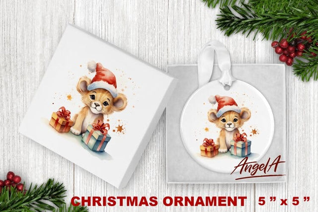 Christmas ornament sublimation / cute baby tiger png Sublimation Angelina Semenova 