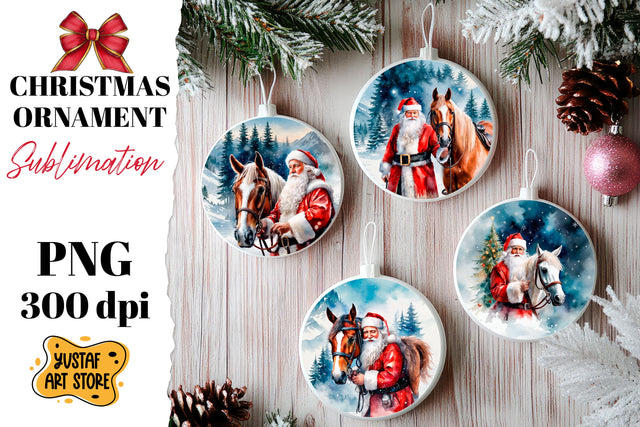Christmas ornament sublimation. Santa Claus sublimation Sublimation Yustaf Art Store 