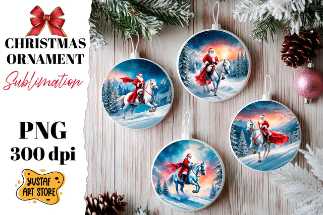 Christmas ornament sublimation. Santa Claus sublimation Sublimation Yustaf Art Store 