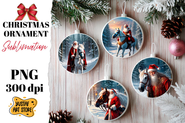 Christmas ornament sublimation. Santa Claus sublimation Sublimation Yustaf Art Store 