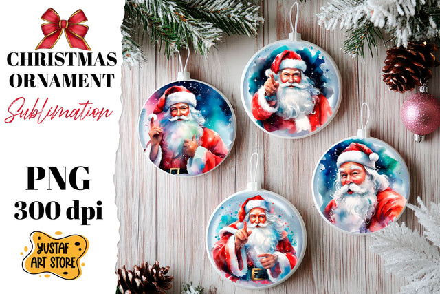 Christmas ornament sublimation. Santa Claus sublimation Sublimation Yustaf Art Store 