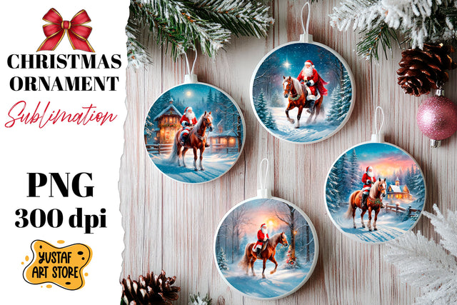 Christmas ornament sublimation. Santa Claus sublimation Sublimation Yustaf Art Store 