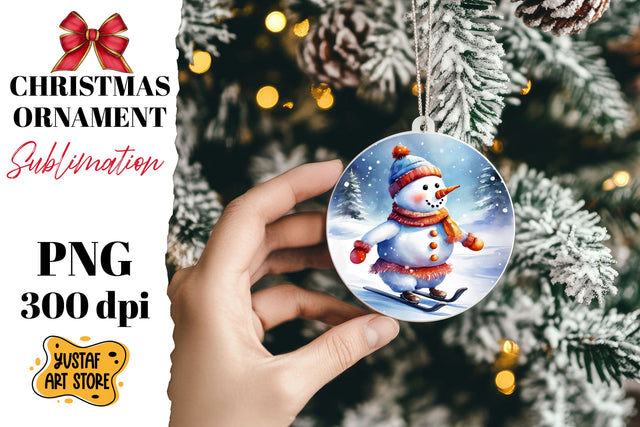 Christmas ornament sublimation. Snowman sublimation Sublimation Yustaf Art Store 