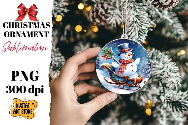 Christmas ornament sublimation. Snowman sublimation Sublimation Yustaf Art Store 