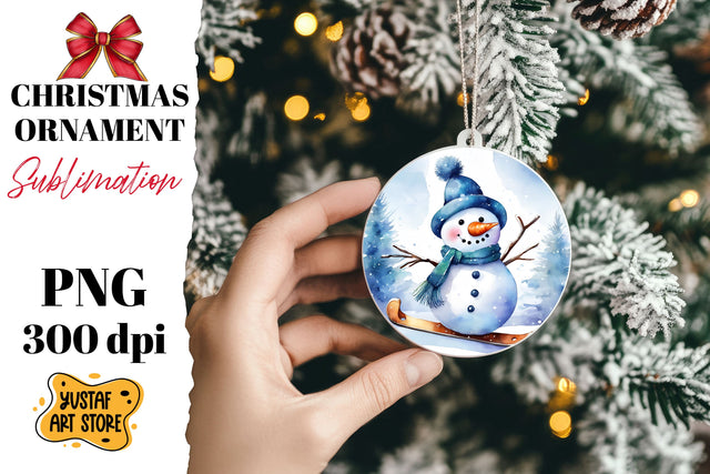 Christmas ornament sublimation. Snowman sublimation Sublimation Yustaf Art Store 