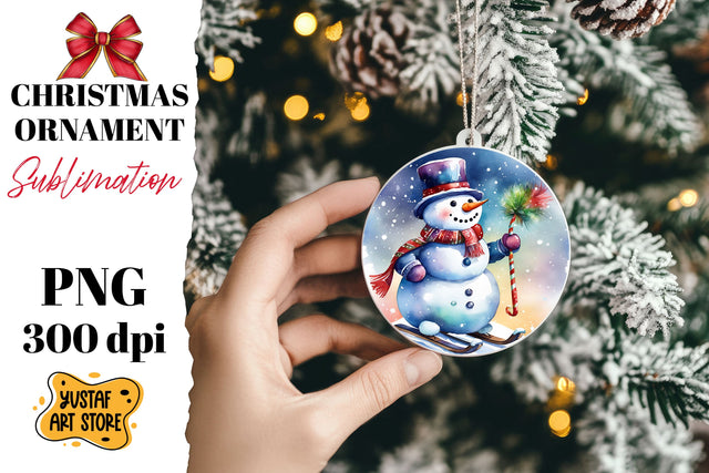 Christmas ornament sublimation. Snowman sublimation Sublimation Yustaf Art Store 
