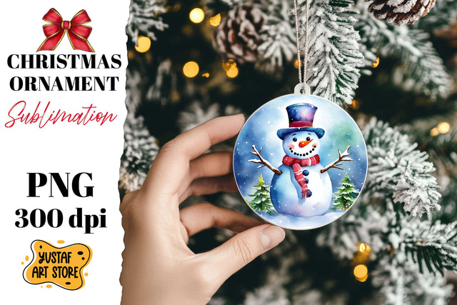 Christmas ornament sublimation. Snowman sublimation Sublimation Yustaf Art Store 