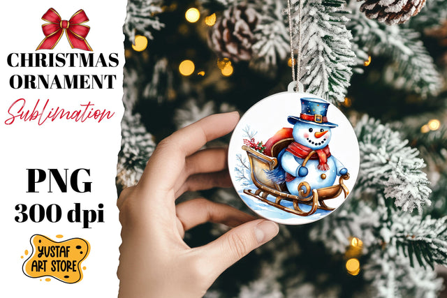 Christmas ornament sublimation. Snowman sublimation Sublimation Yustaf Art Store 