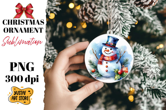 Christmas ornament sublimation. Snowman sublimation Sublimation Yustaf Art Store 