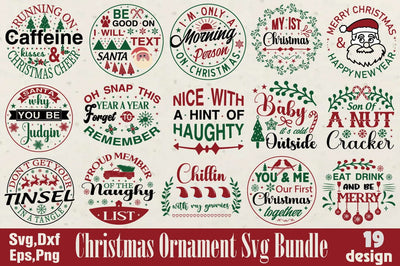 Christmas Ornament Svg Bundle SVG Angelina750 