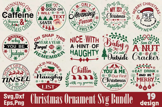 Christmas Ornament Svg Bundle SVG Angelina750 