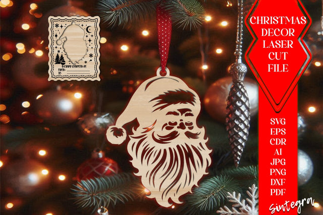 Christmas Ornament With Card SVG Laser Cut File SVG Sintegra 
