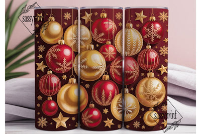 Christmas Ornaments 20oz Tumbler Wrap Sublimation sassyprint 