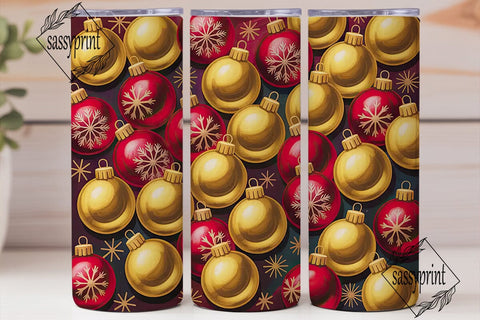 Christmas Ornaments 20oz Tumbler Wrap Sublimation sassyprint 