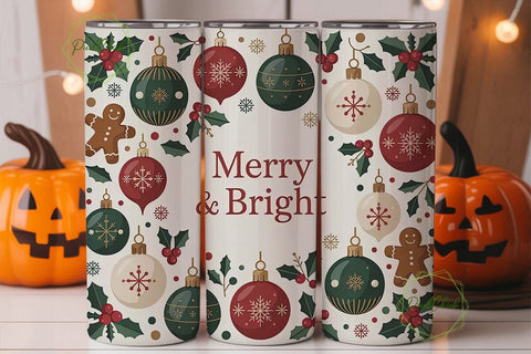 Christmas Ornaments & Gingerbread PNG Sublimation PixelChick 