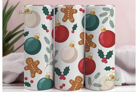 Christmas Ornaments & Gingerbread PNG Sublimation PixelChick 