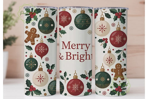 Christmas Ornaments & Gingerbread PNG Sublimation PixelChick 