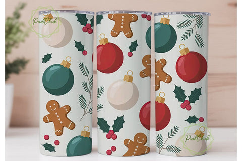 Christmas Ornaments & Gingerbread PNG Sublimation PixelChick 