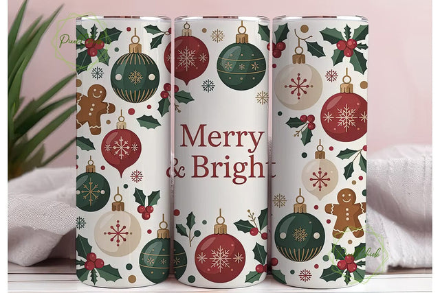 Christmas Ornaments & Gingerbread PNG Sublimation PixelChick 