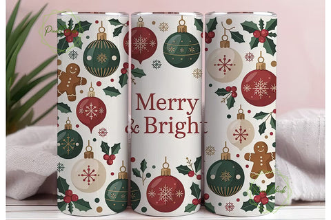 Christmas Ornaments & Gingerbread PNG Sublimation PixelChick 