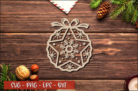 Christmas Ornaments Laser Cut SVG Bundle SVG Shetara Begum 