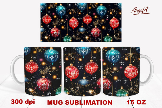 Christmas ornaments mug wrap sublimation Sublimation Angelina Semenova 