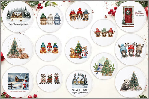 Christmas Ornaments PNG Bundle Sublimation Shetara Begum 